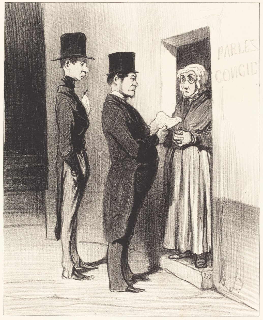 E falando à sua porta assim declarada... de Honoré Daumier