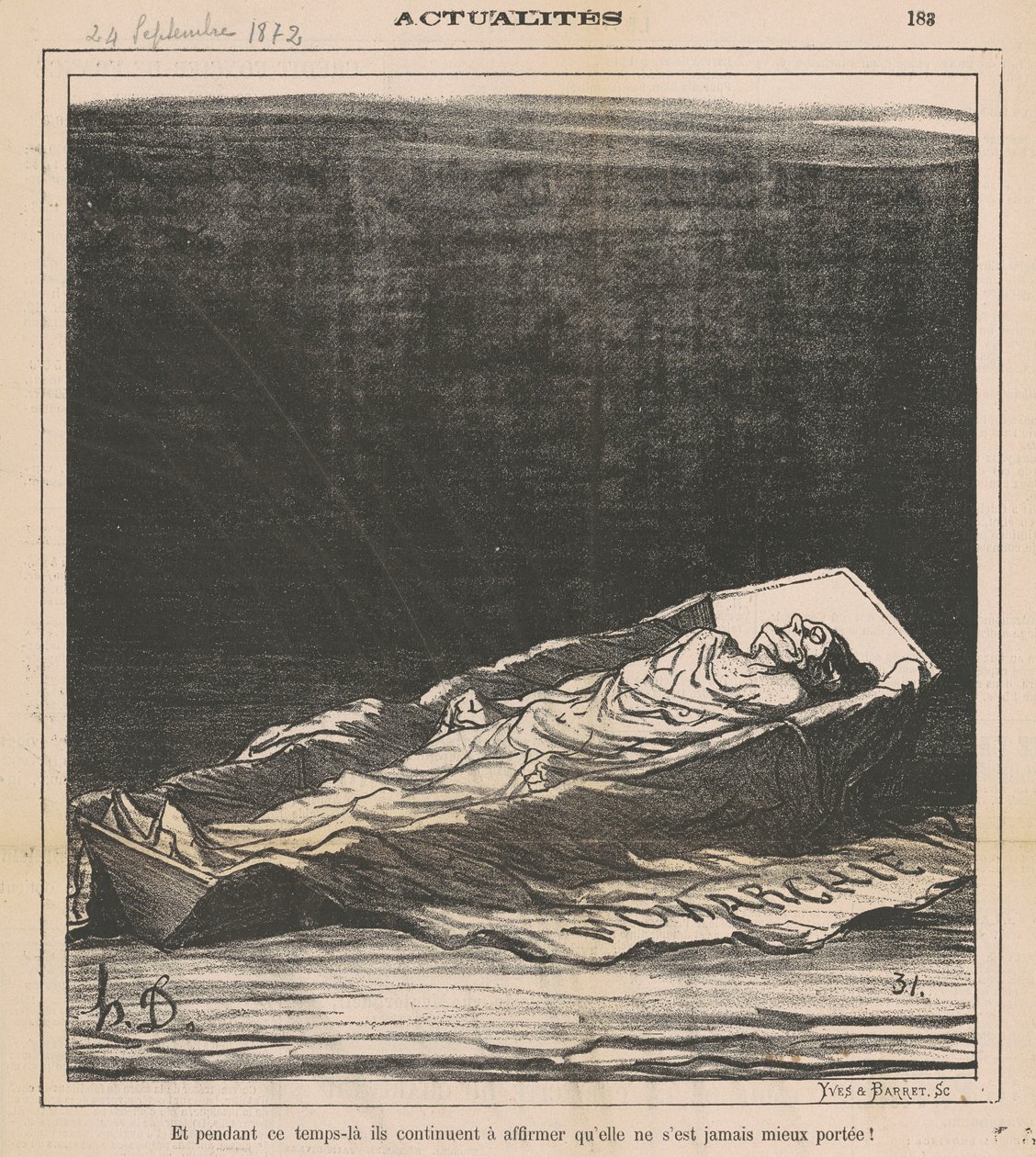 E durante este tempo eles continuam a afirmar que ela nunca esteve melhor! de Honoré Daumier