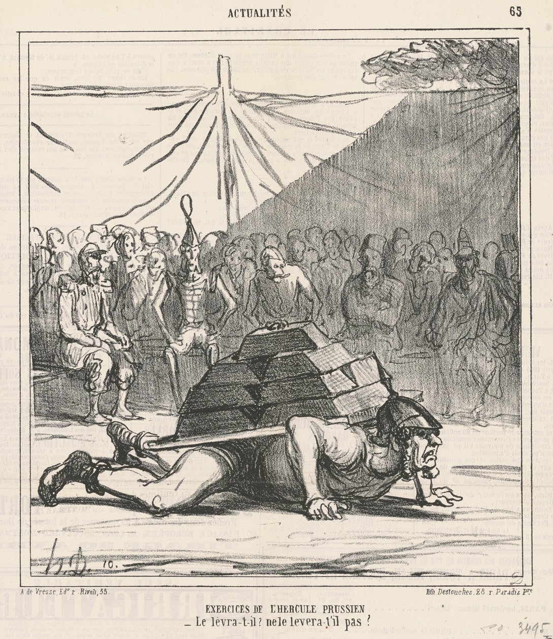 Exercícios do Hércules prussiano de Honoré Daumier