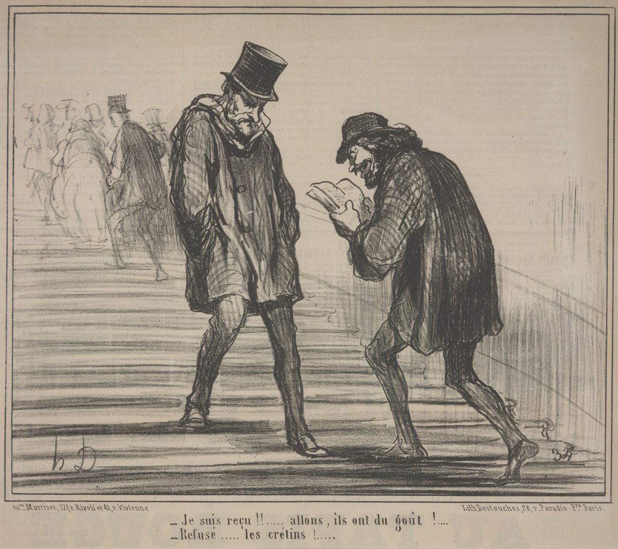Exposição 1859, não. 5: Eu passei! de Honoré Daumier