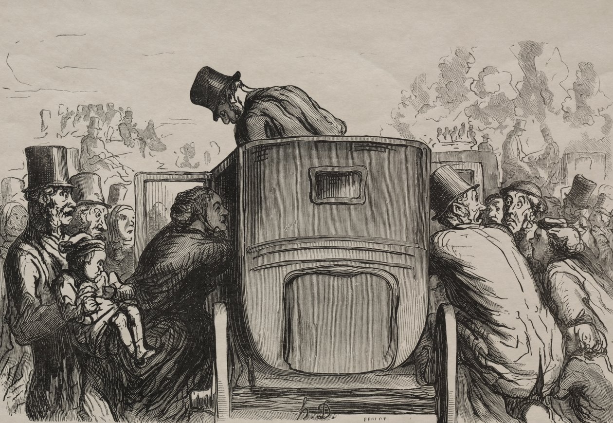 Exposição Universal: O estrangeiro encontra todas as facilidades para retornar ao seu hotel de Honoré Daumier