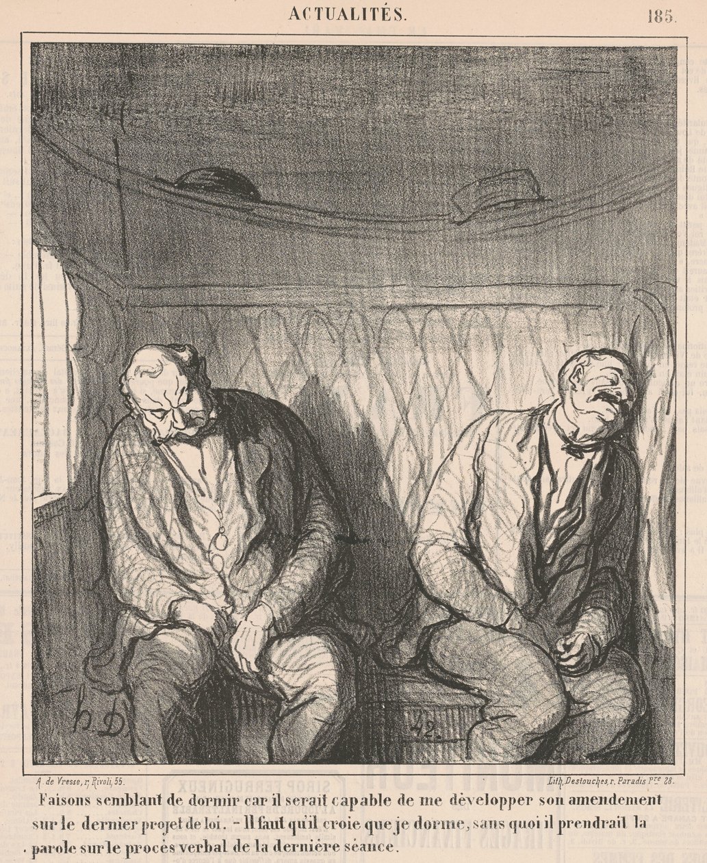 Vamos fingir dormir... de Honoré Daumier