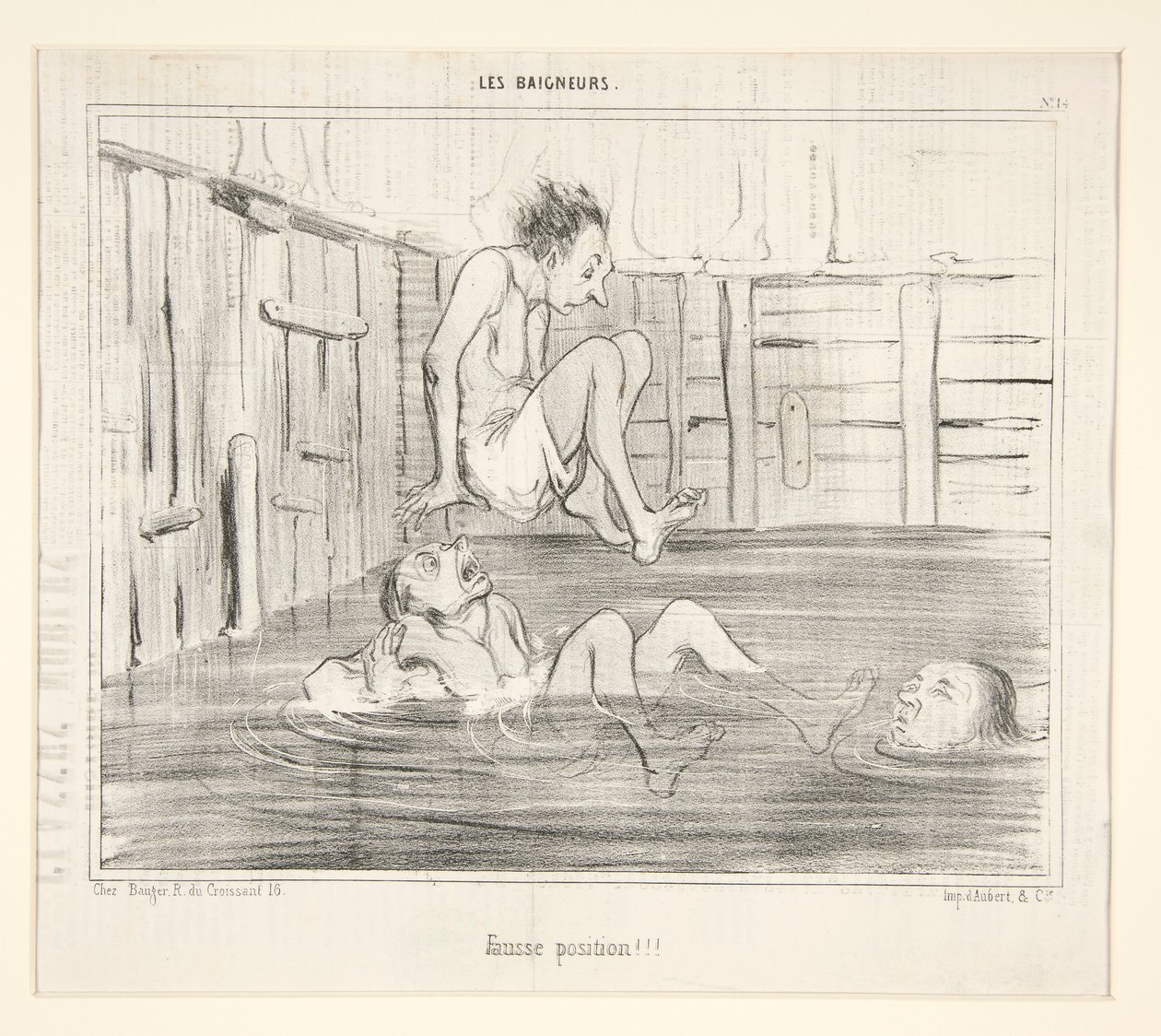 Posição errada!!! dos banhistas de Honoré Daumier