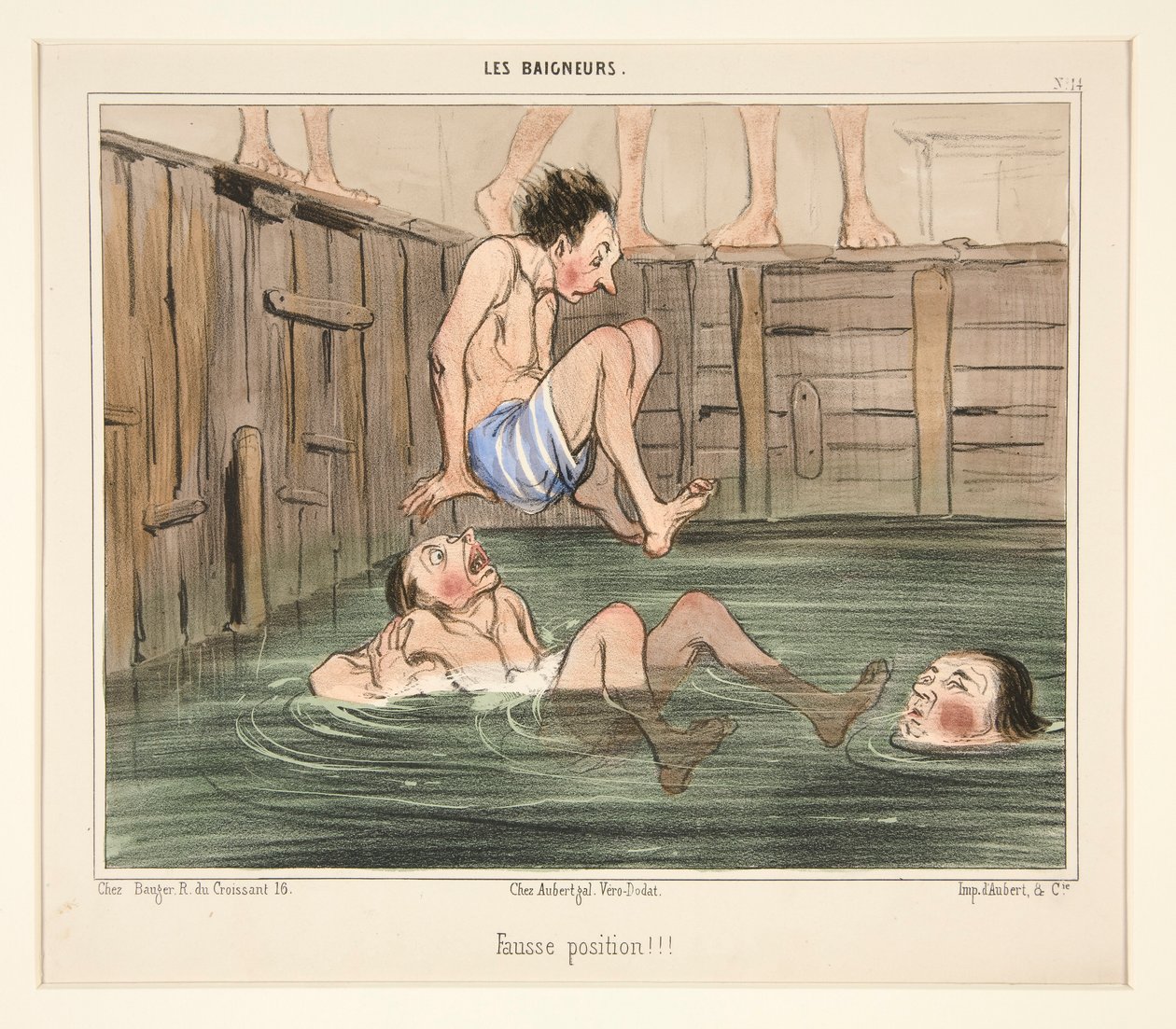 Posição errada!!! dos banhistas de Honoré Daumier