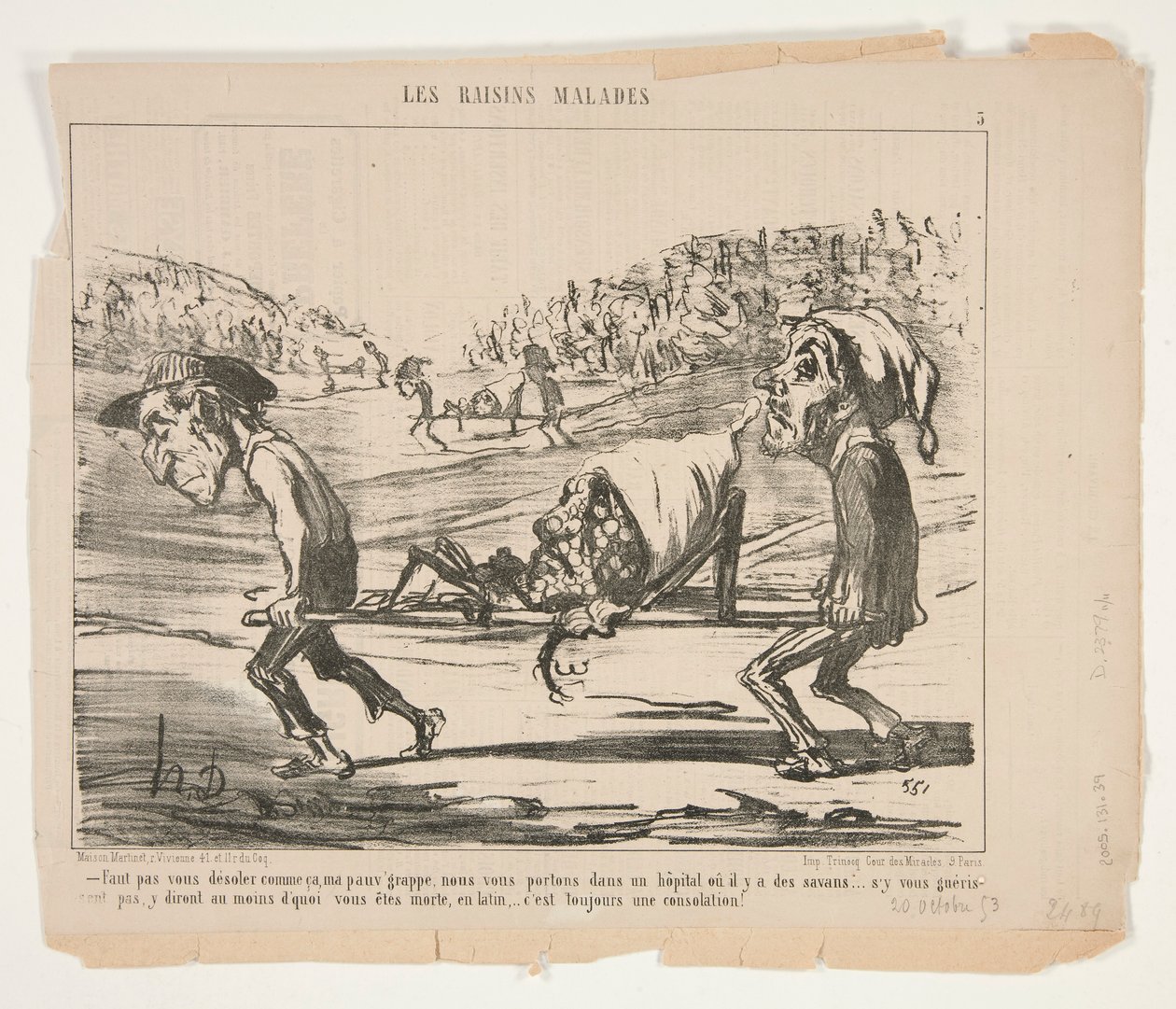 Você não deve se arrepender assim, meu pobre de Honoré Daumier