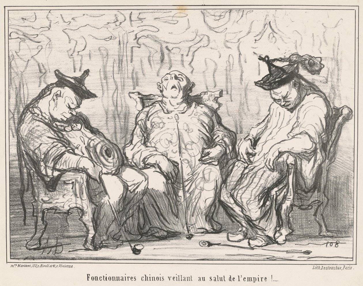 Funcionários... zelando pela salvação do império! ... de Honoré Daumier