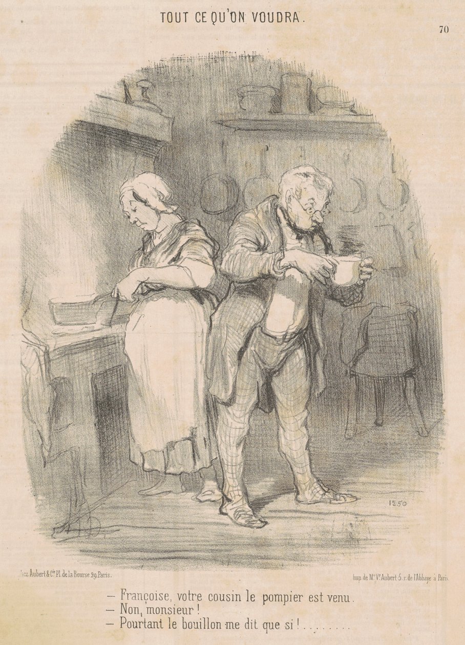 François, seu primo bombeiro veio... de Honoré Daumier