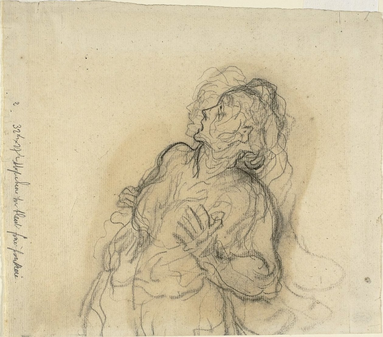 Mulher assustada de Honoré Daumier