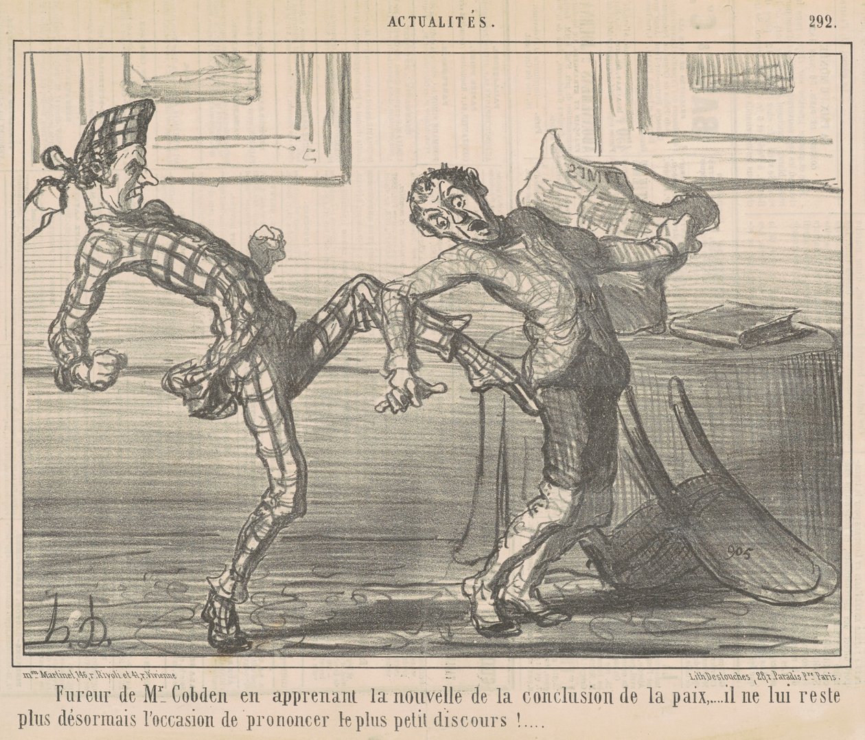 A Fúria do Sr Cobden... de Honoré Daumier