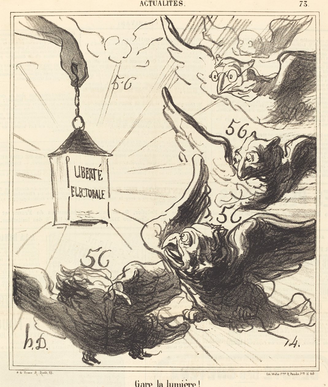 Gare la lumière! de Honoré Daumier