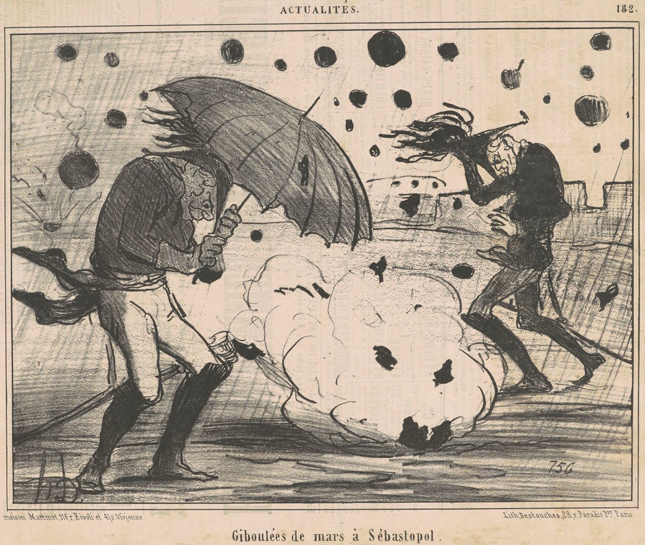 Chuvas de março em Sebastopol de Honoré Daumier