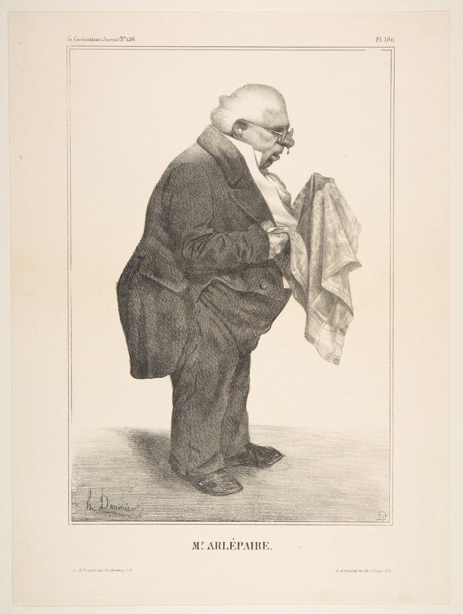 Harlé Père, publicado em La Caricature no. 136, 5 de junho de 1833, 5 de junho de 1833. de Honoré Daumier