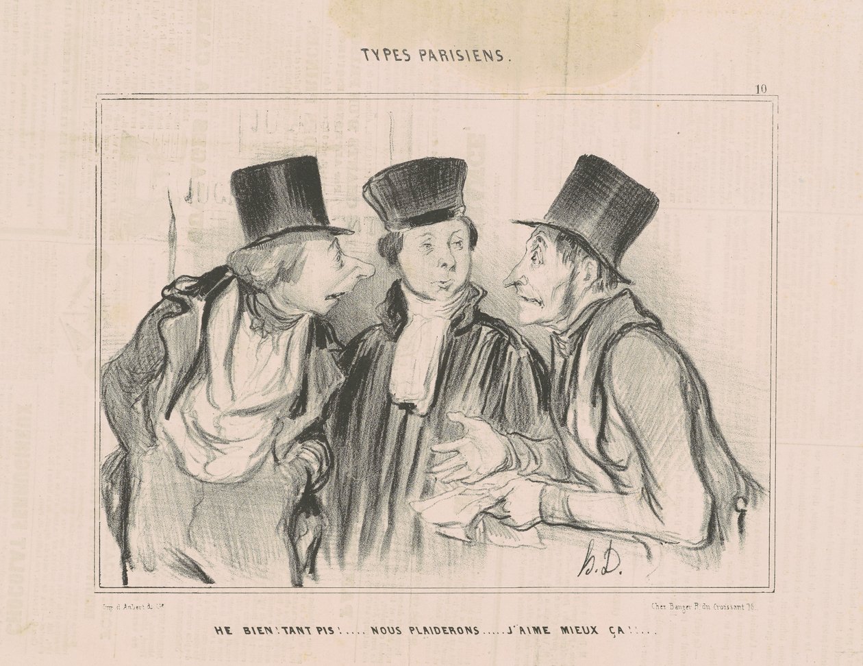 Nós iremos! não importa!... vamos implorar. Eu gosto mais disso... de Honoré Daumier