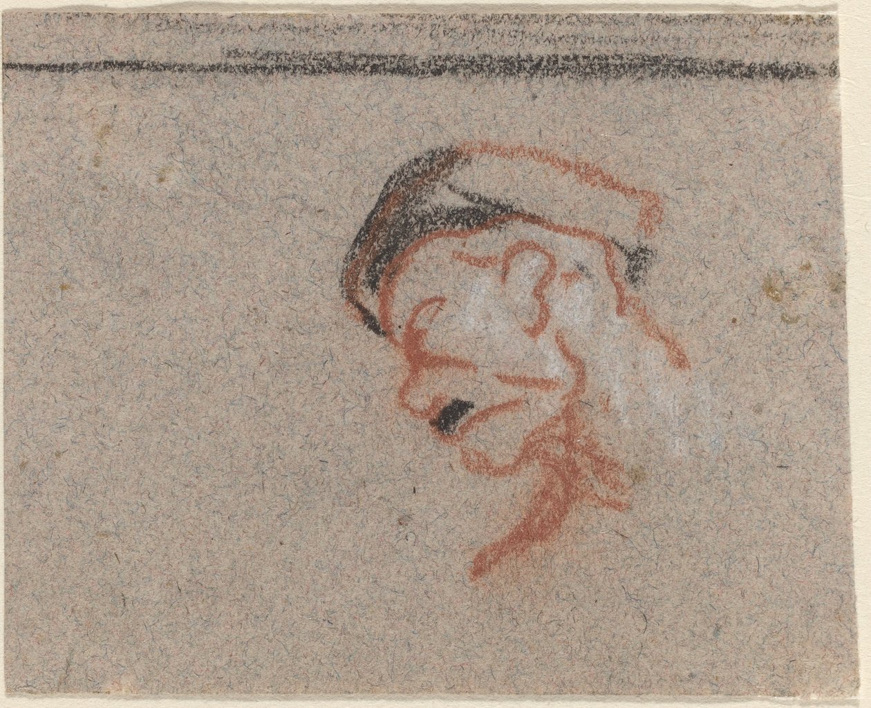 Cabeça de um homem de Honoré Daumier