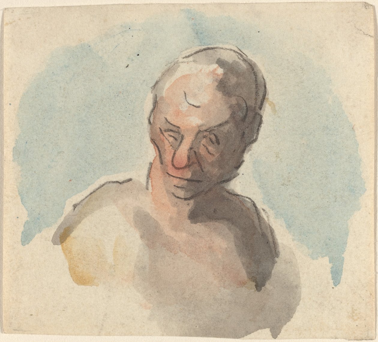 Cabeça de um homem de Honoré Daumier