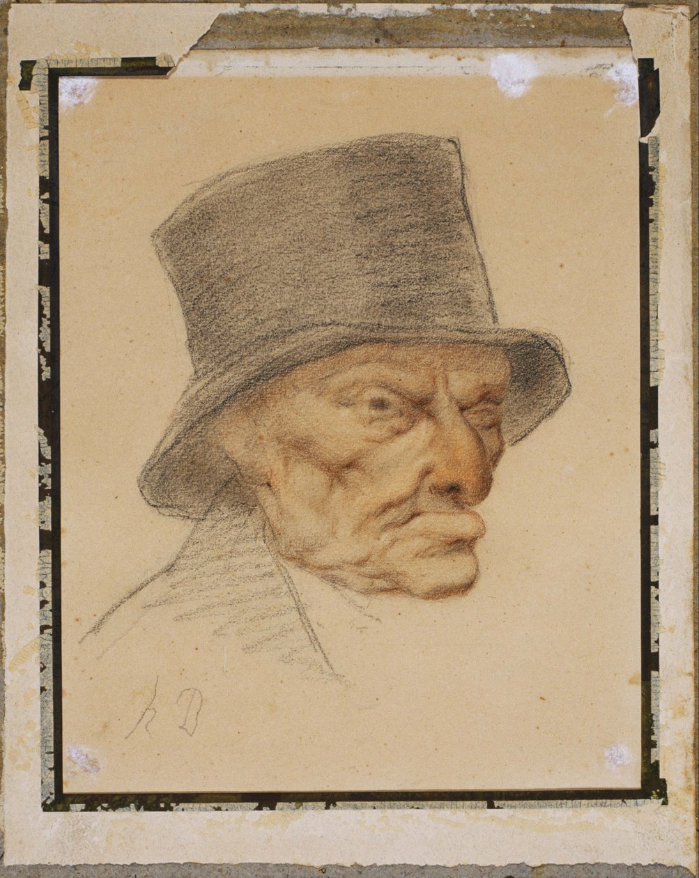 Cabeça de um velho de Honoré Daumier