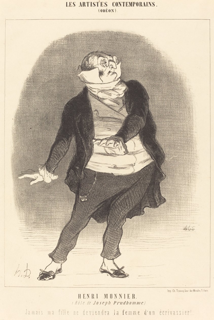 Henri Monnier (Role de Joseph Prudhomme) de Honoré Daumier
