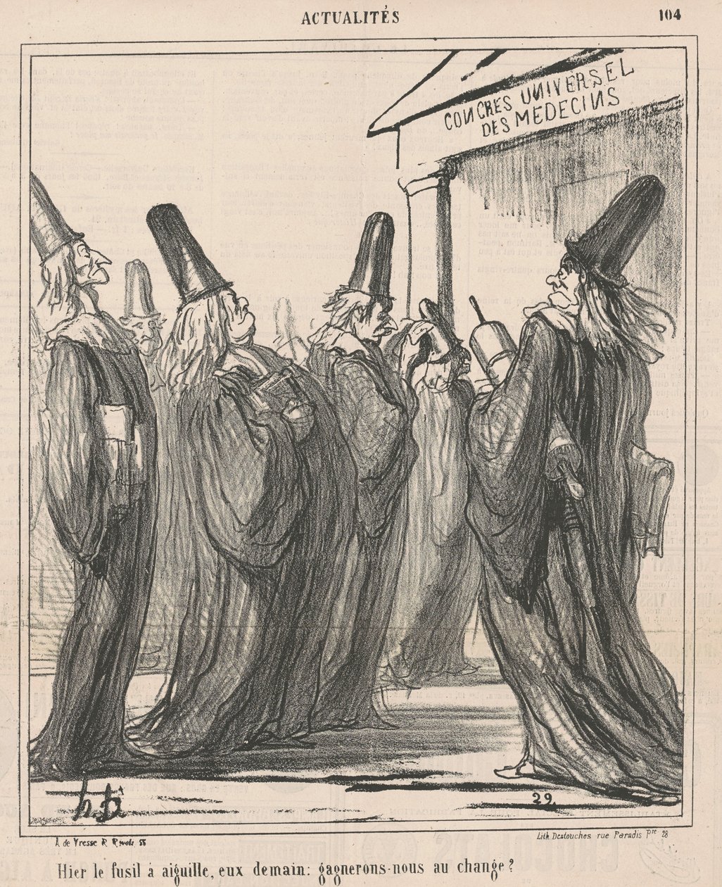 Ontem a pistola de agulhas, eles amanhã... de Honoré Daumier