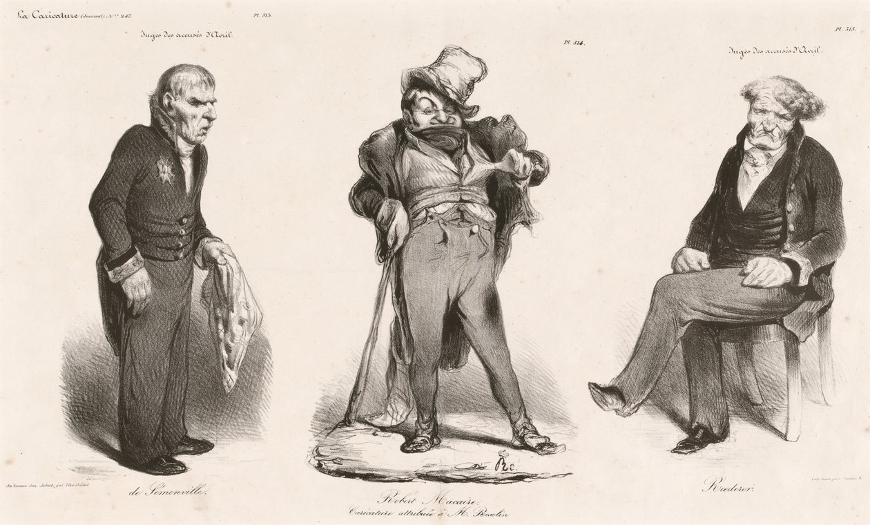 Huguet de Sémonville - Robert Macaire (Thiers) - Comte Roederer de Honoré Daumier