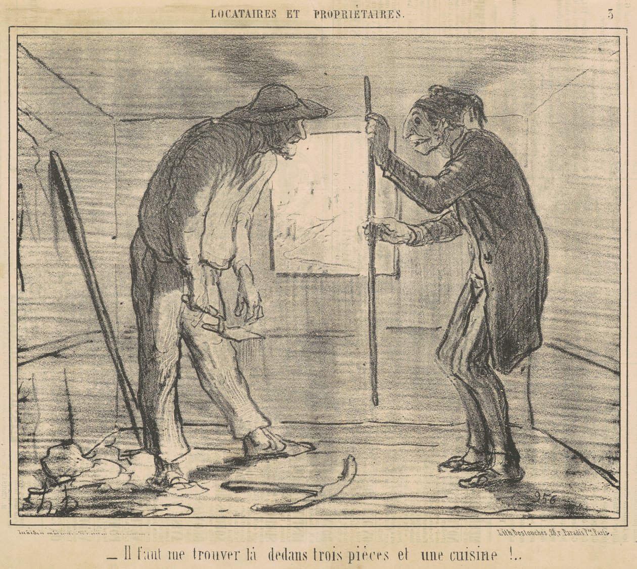 Você tem que me encontrar... três peças... de Honoré Daumier