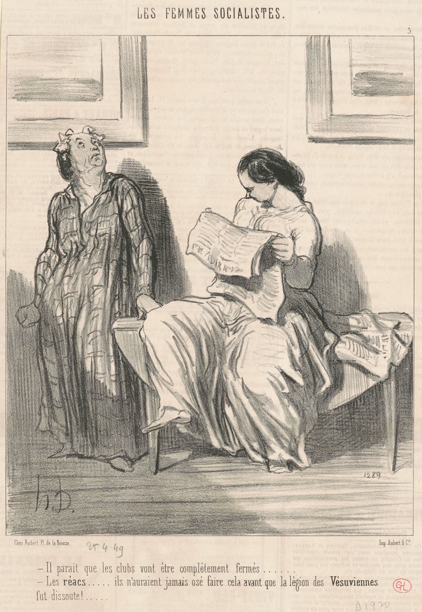 Parece que os clubes vão ser... fechados... de Honoré Daumier