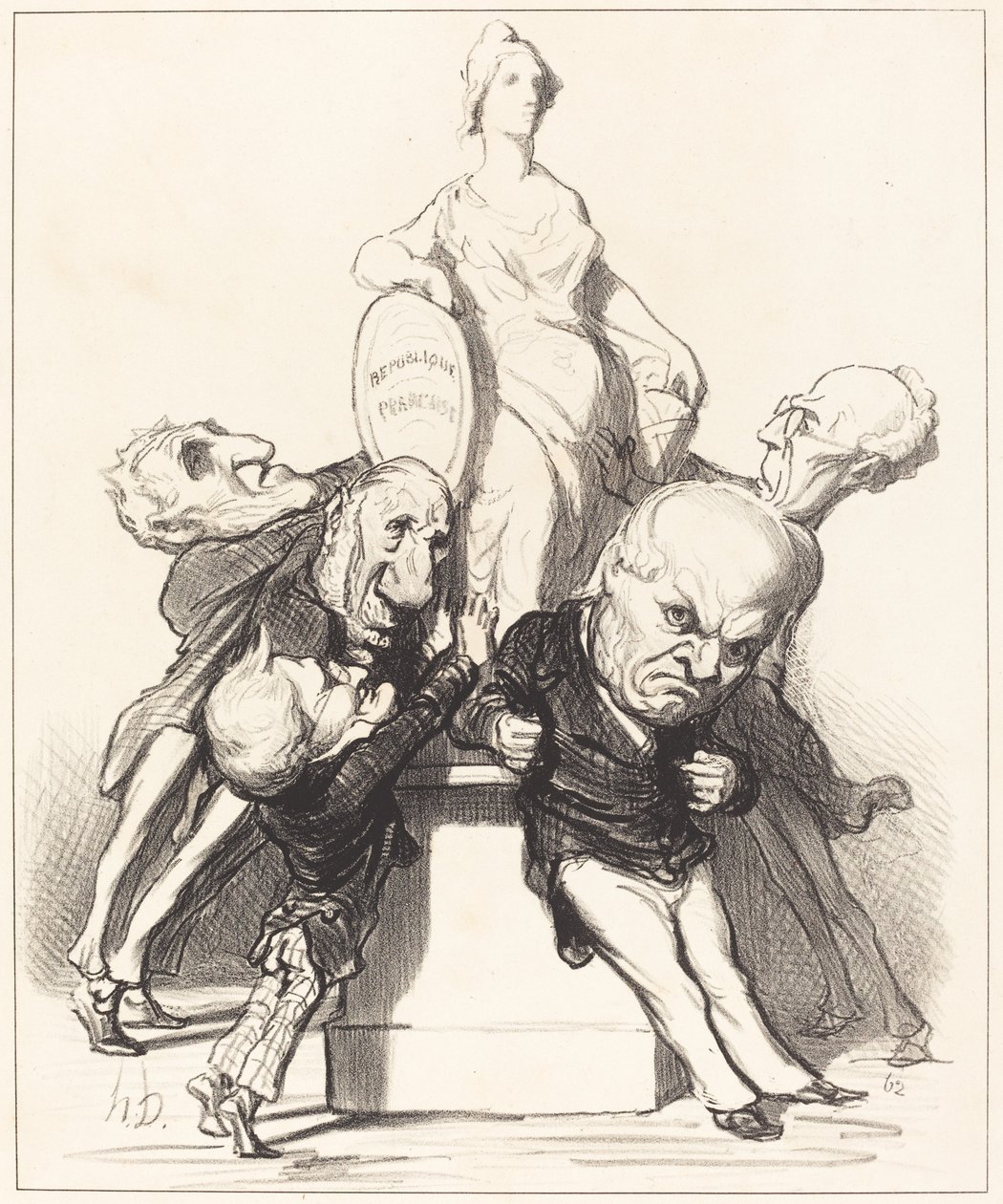 Eles afirmam que a apoiam de Honoré Daumier