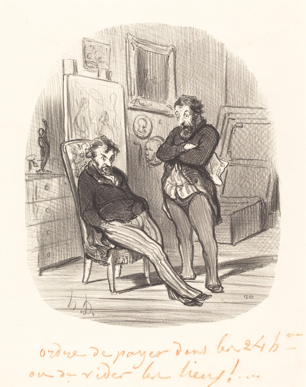 Desvantagem de mandar uma pintura ruim... de Honoré Daumier