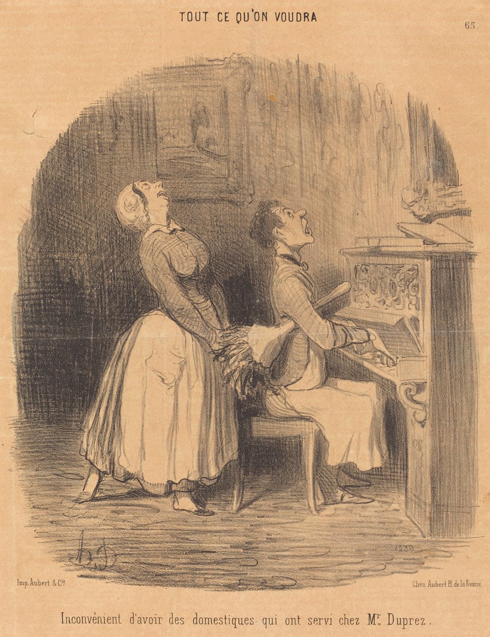 Desvantagem... dos criados que serviam na casa do Sr. Duprez de Honoré Daumier