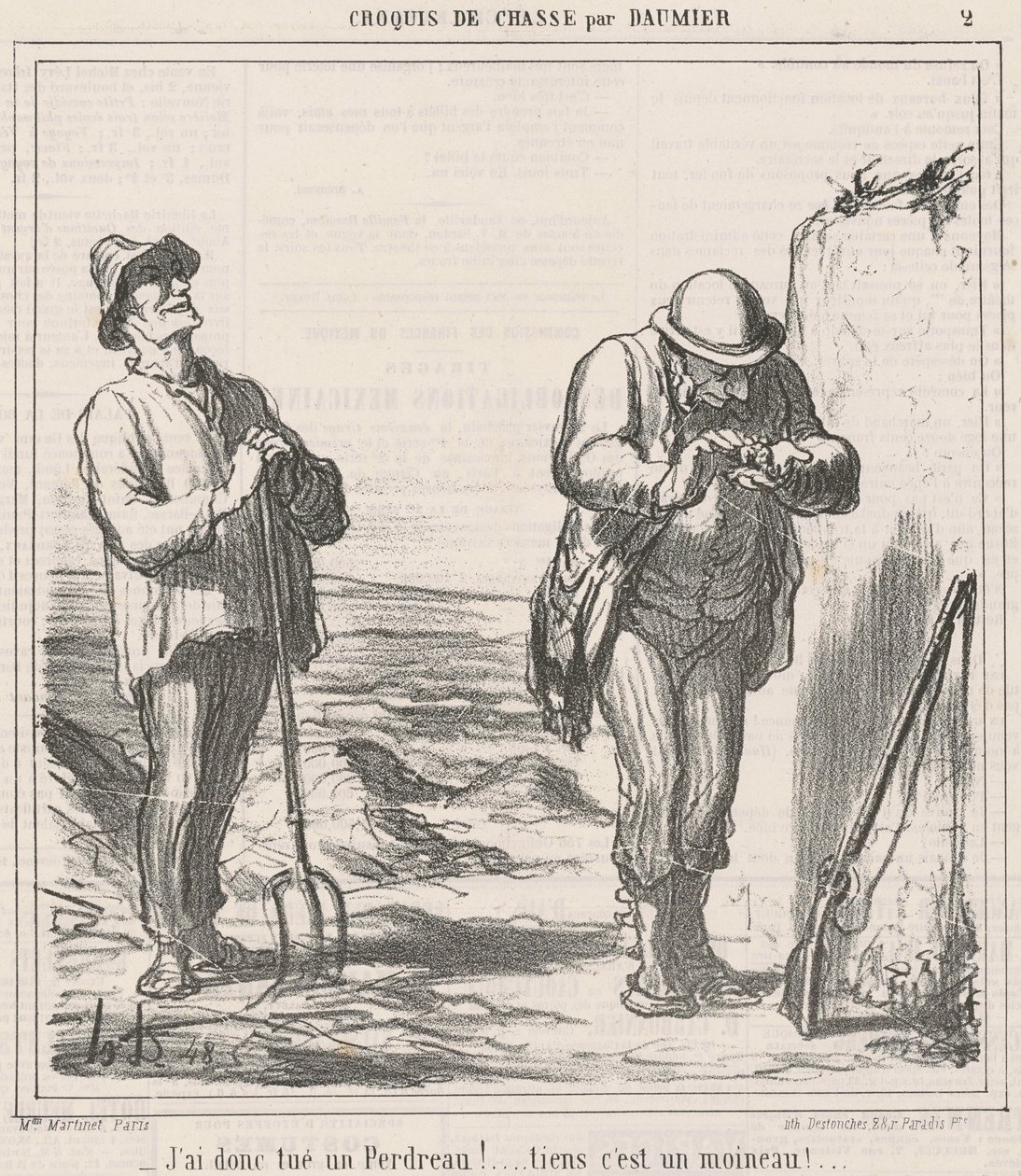 Então eu matei uma perdiz! de Honoré Daumier
