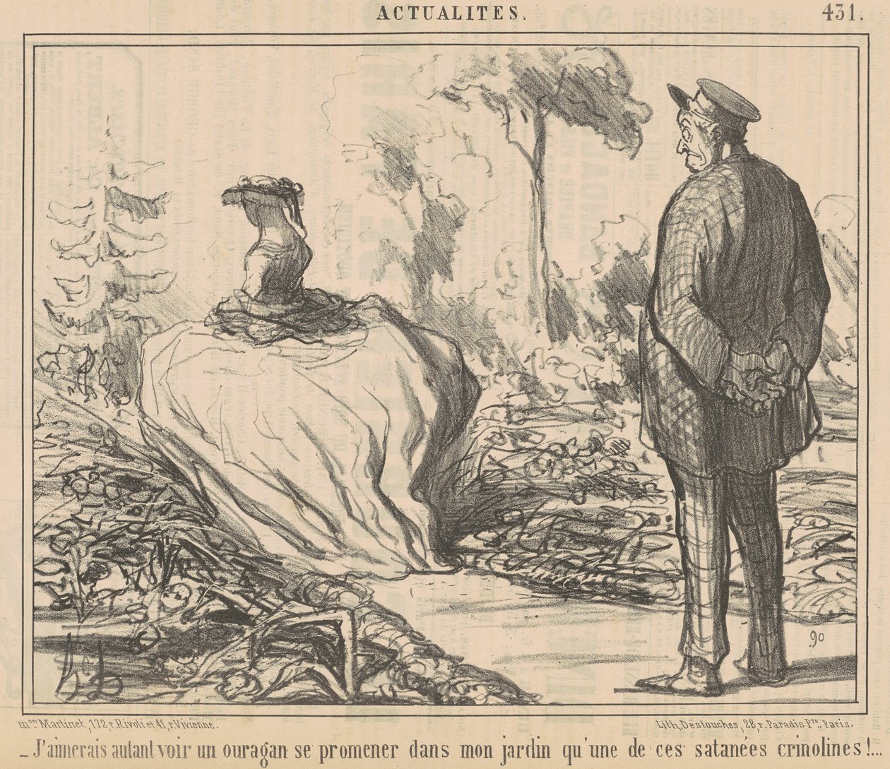 Eu adoraria ver um furacão... de Honoré Daumier