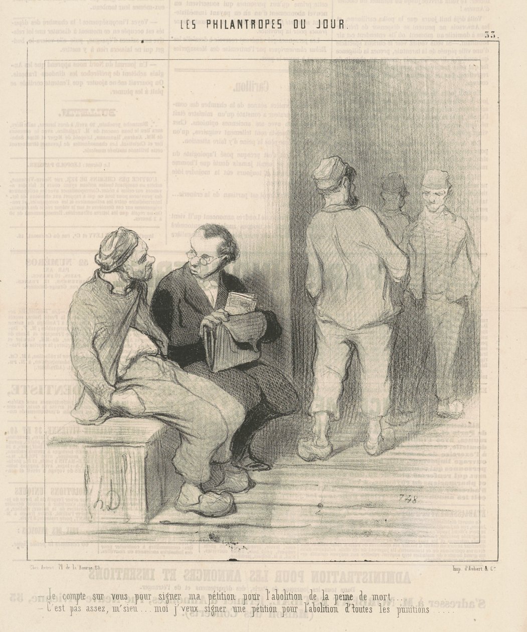 Estou contando com você para assinar de Honoré Daumier