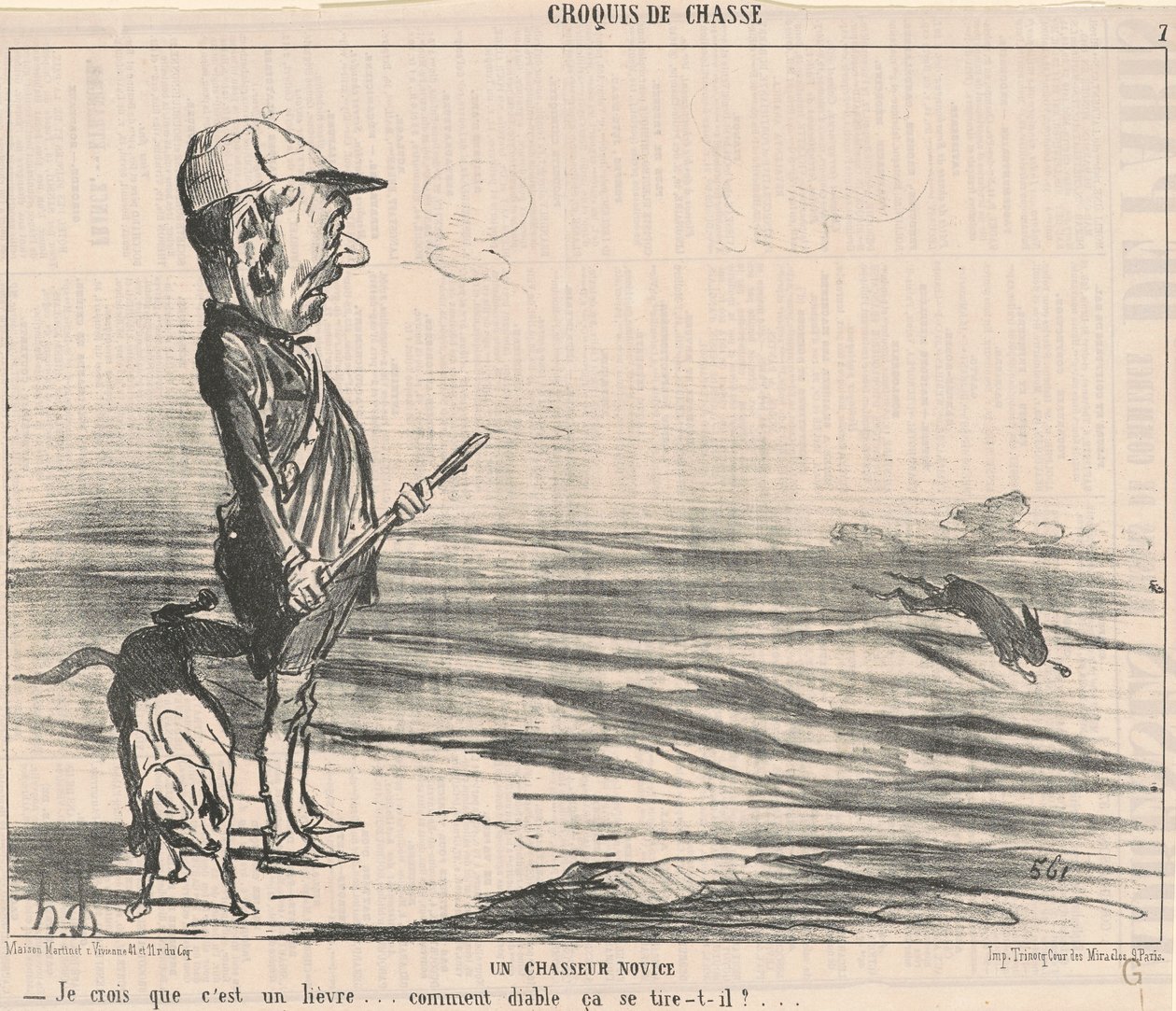 Acho que é uma lebre... de Honoré Daumier
