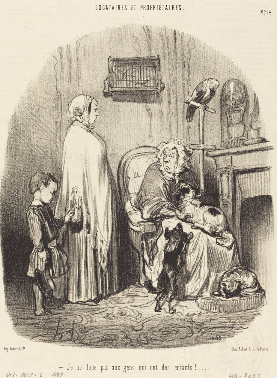Não alugo para quem tem filhos! de Honoré Daumier