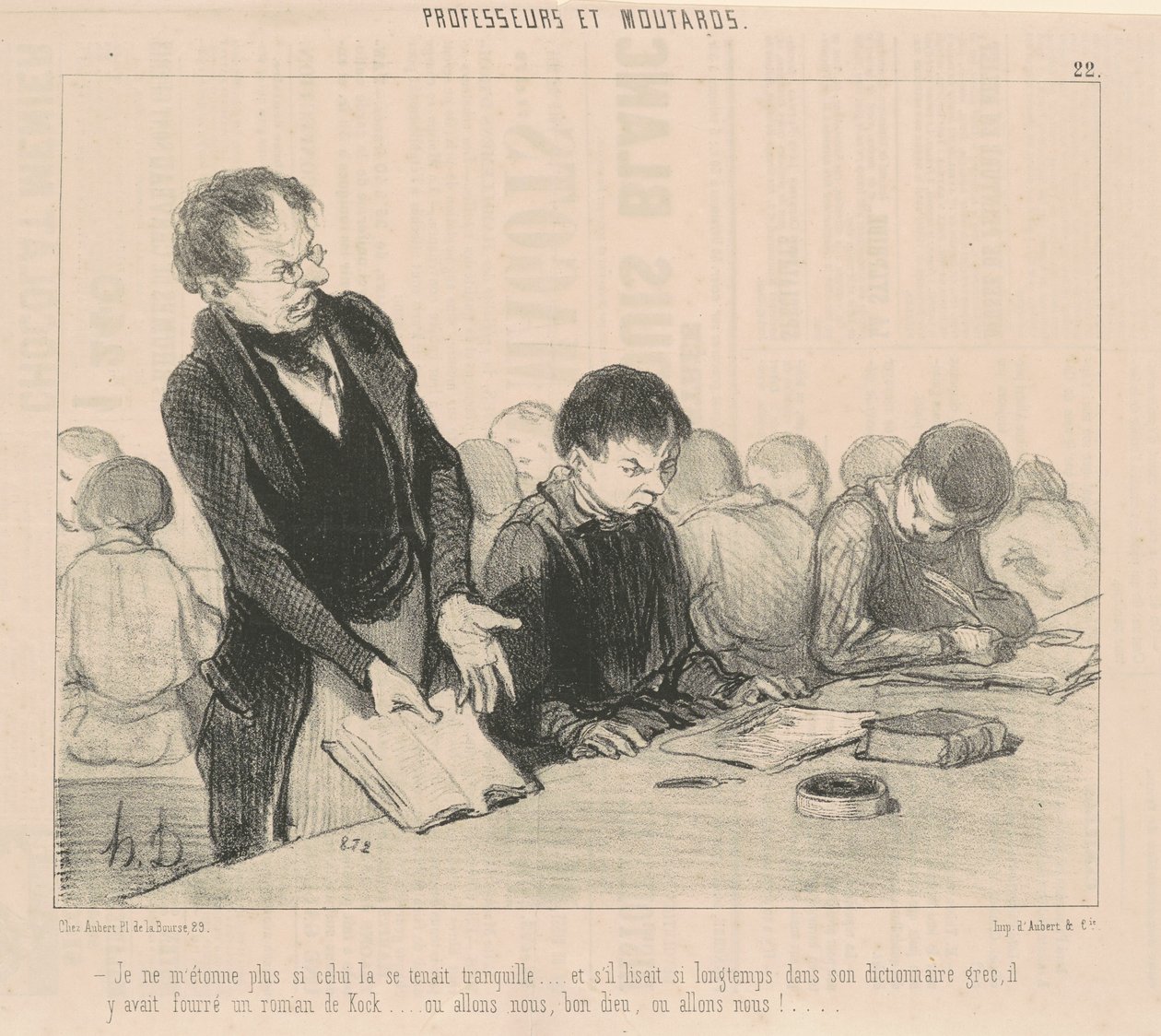 Não estou mais surpreso se este tentou ficar quieto... de Honoré Daumier
