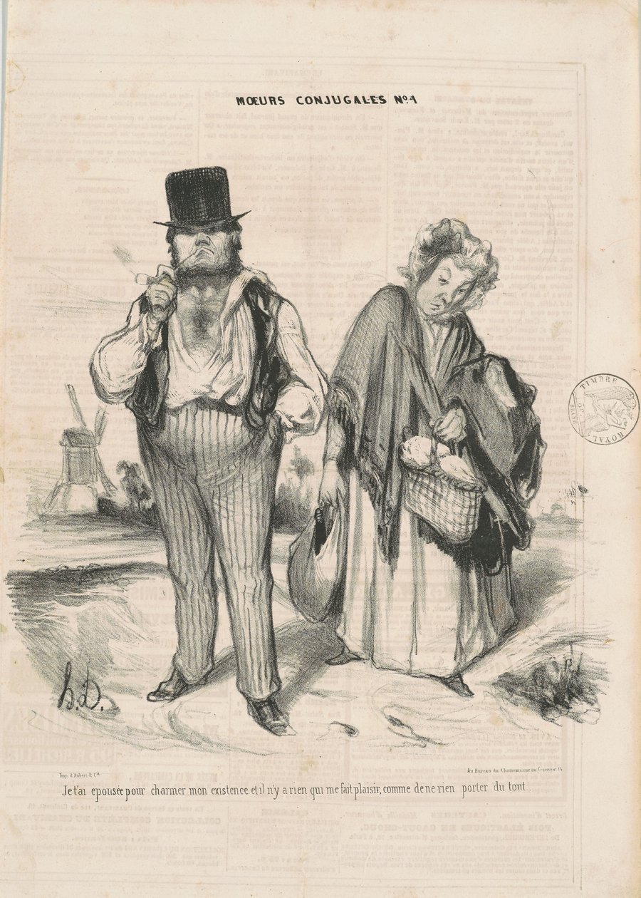 Casei com você para encantar minha existência... de Honoré Daumier