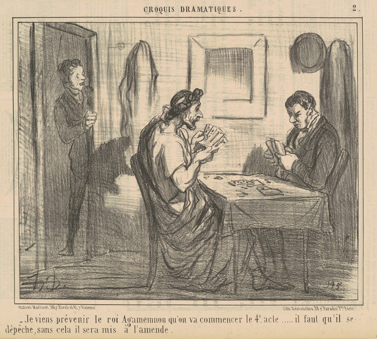 Venho avisar o Rei Agamenon... de Honoré Daumier