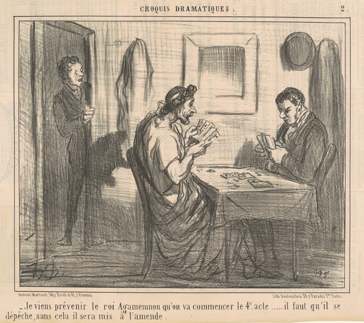Venho avisar o Rei Agamenon... de Honoré Daumier