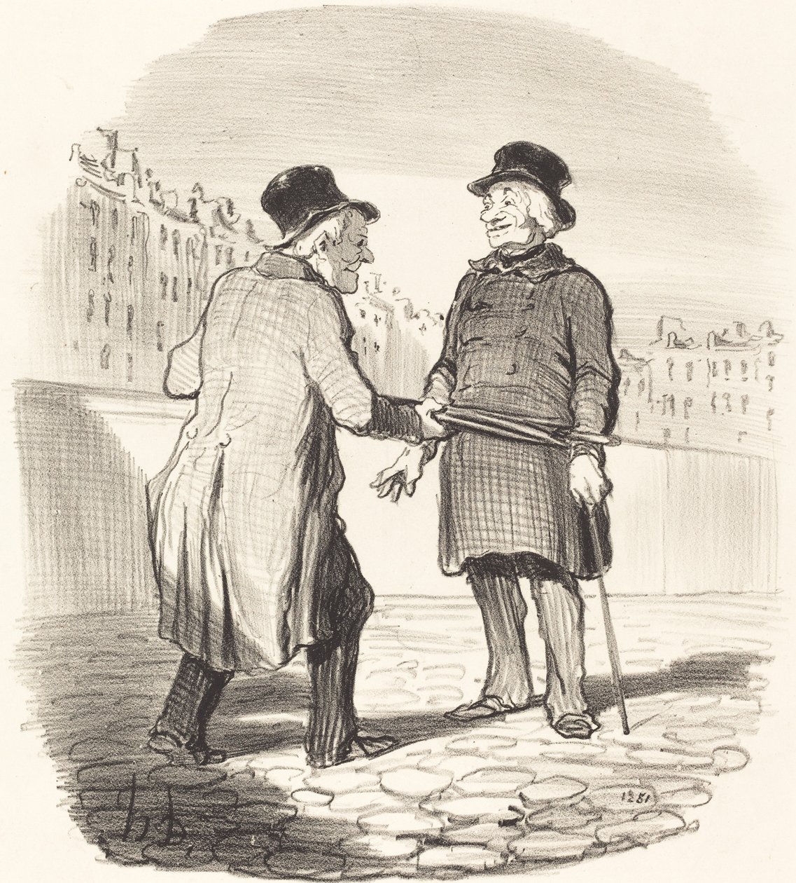Estou prendendo você, assunto ruim... de Honoré Daumier