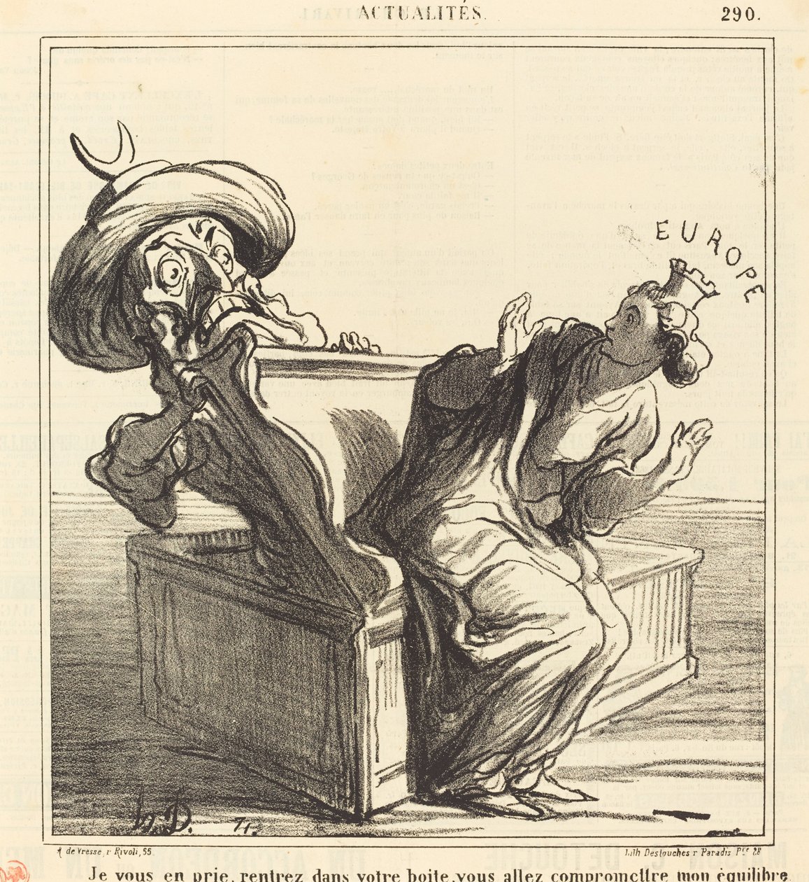 Por favor, volte para sua caixa... de Honoré Daumier