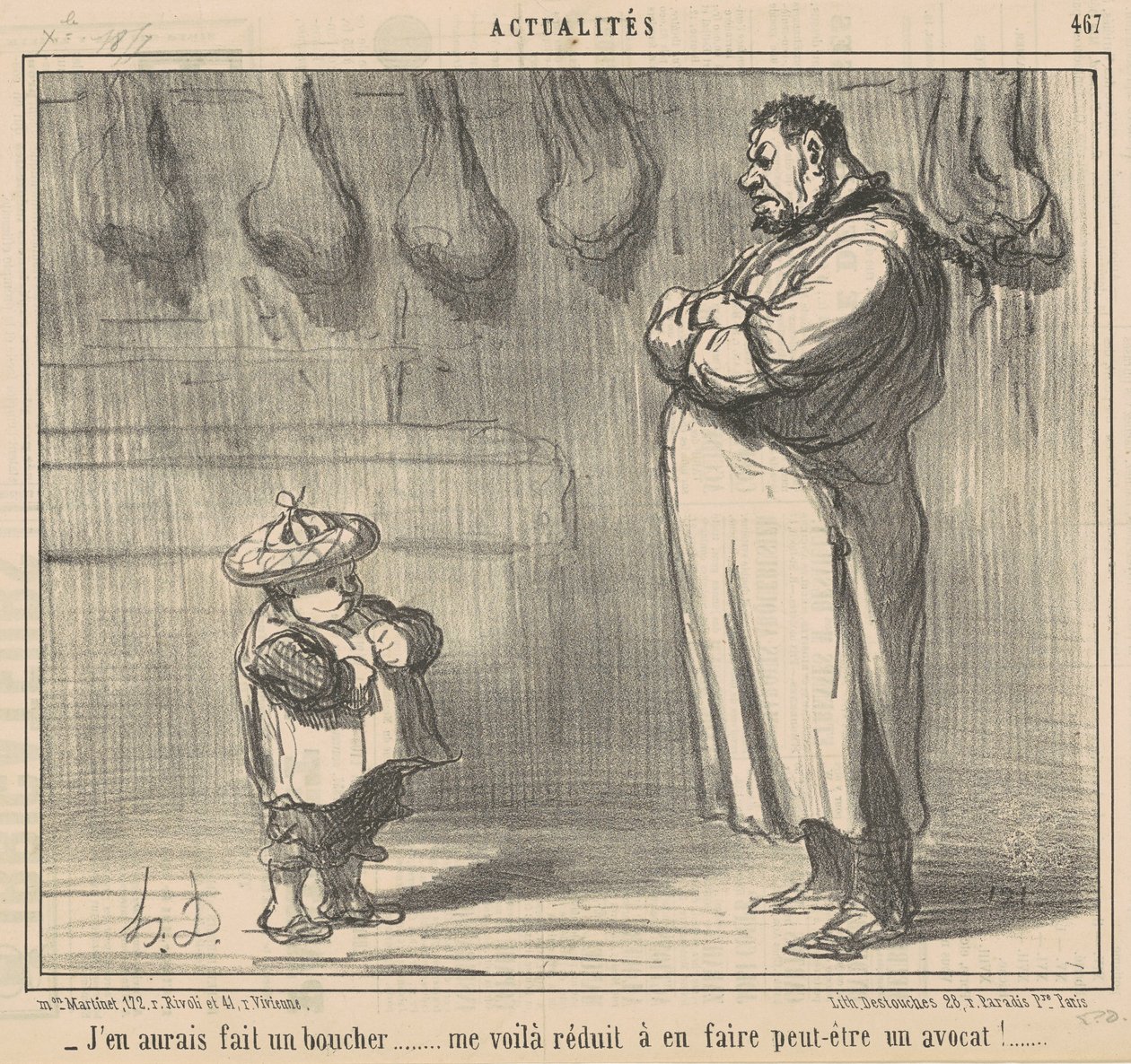 Eu teria feito um açougueiro... de Honoré Daumier
