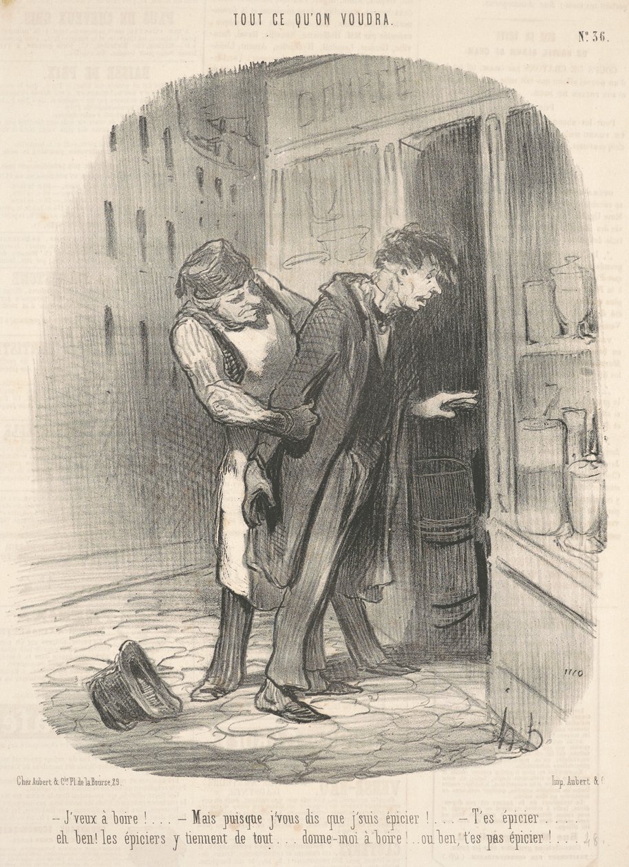 Eu quero beber! Mas já que te digo... de Honoré Daumier