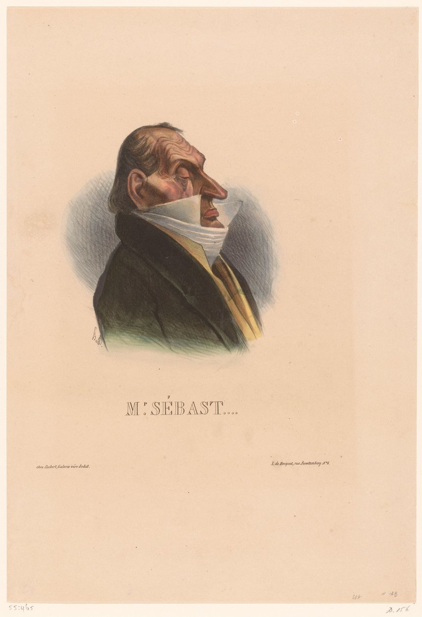 Caricatura de Horace Sébastiani
Sr. Sébast (título sobre o objecto) de Honoré Daumier