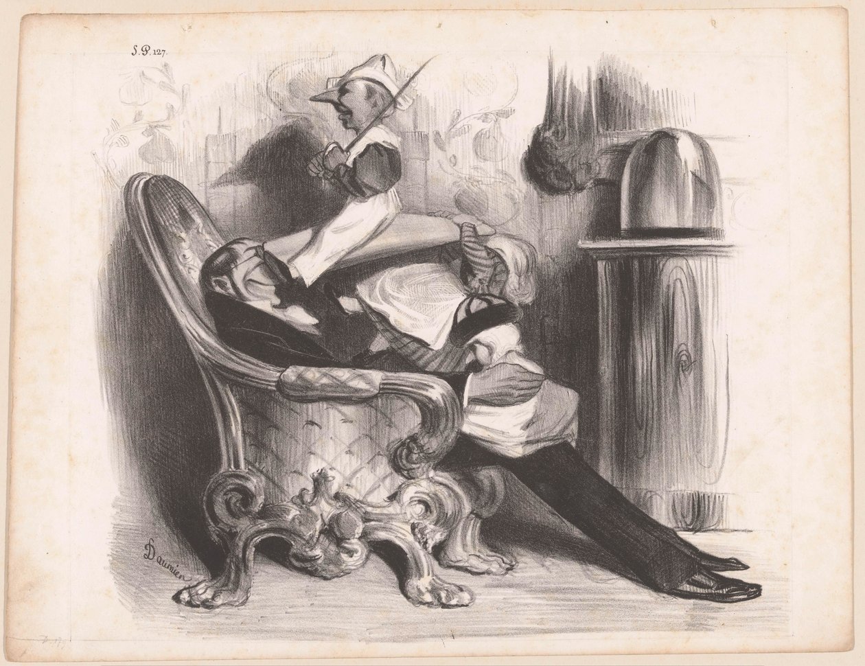 Karikatuur van ministro Antoine Maurice Apollinaire d
