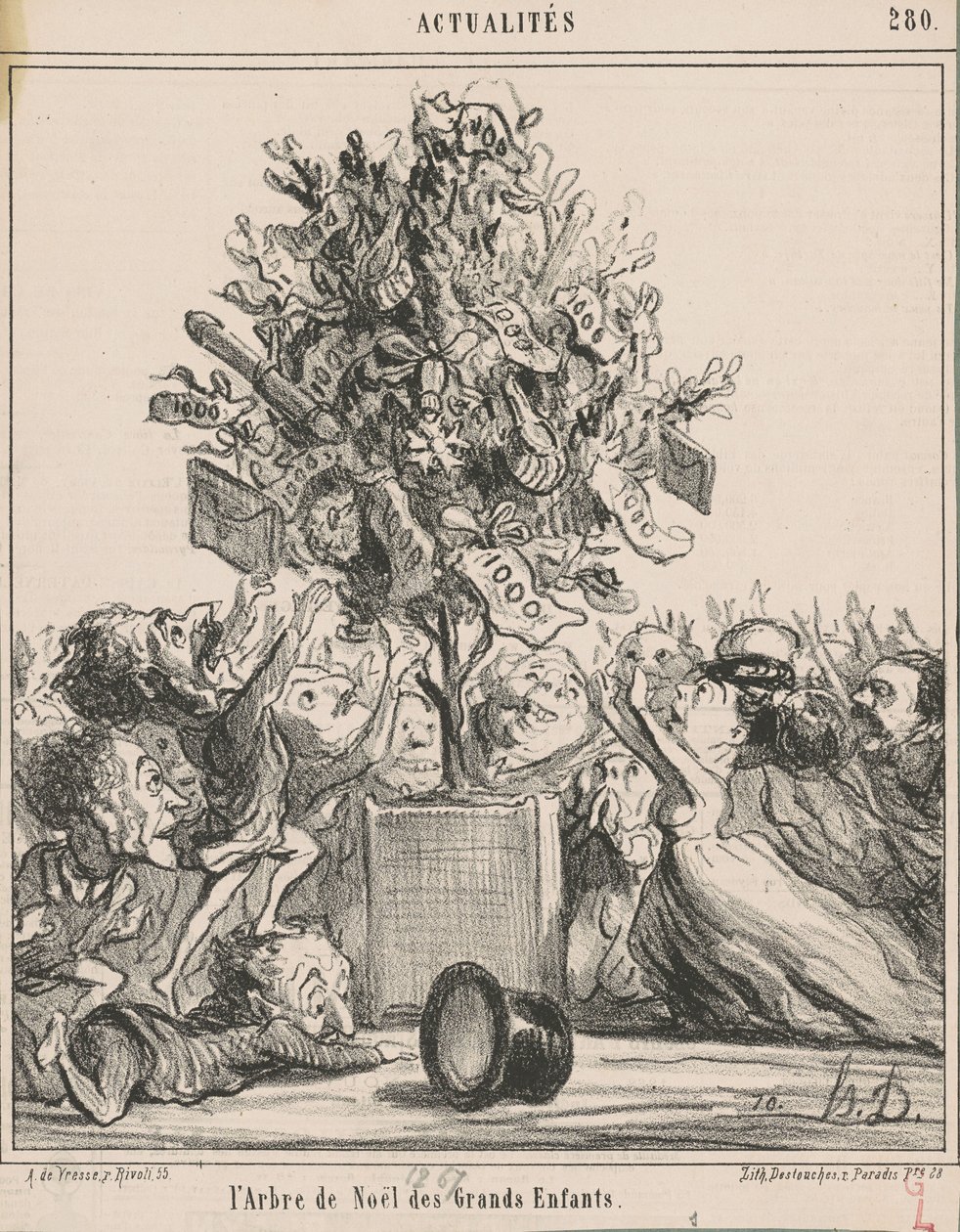 A árvore de Natal das crianças grandes de Honoré Daumier