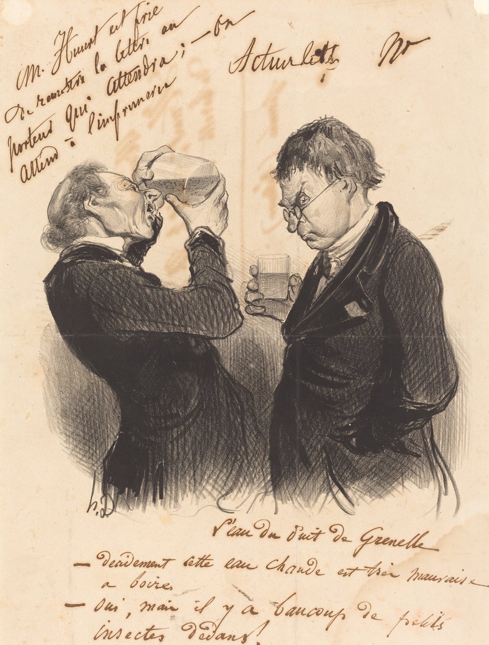 Água do poço Grenelle de Honoré Daumier