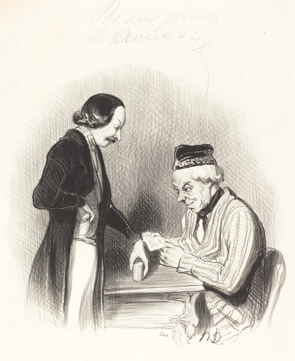 Desconto de um bilhete de Honoré Daumier