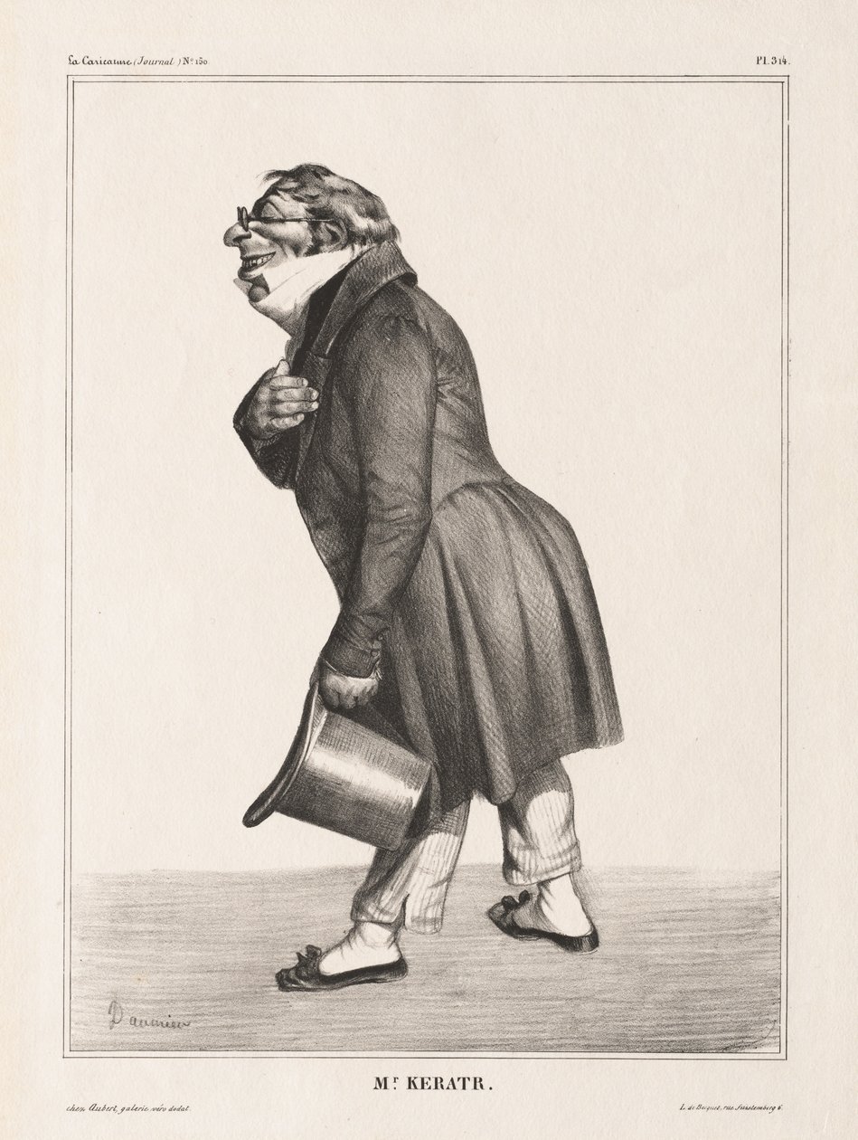 La Caricature, Pl. 314, conde de. Trem, 1833. de Honoré Daumier