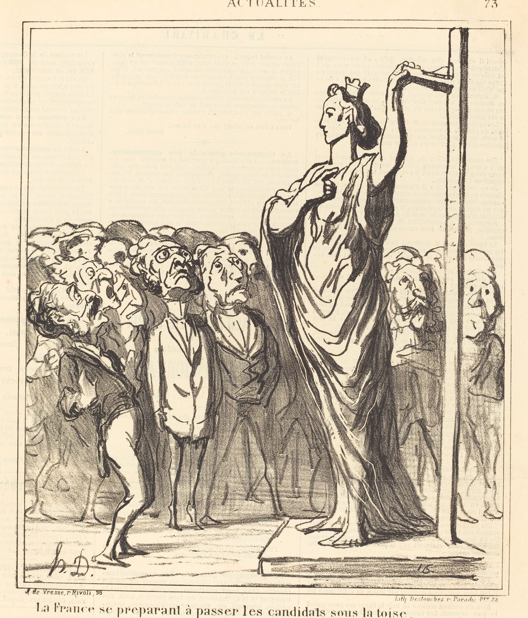 La France se prepara um passer... de Honoré Daumier