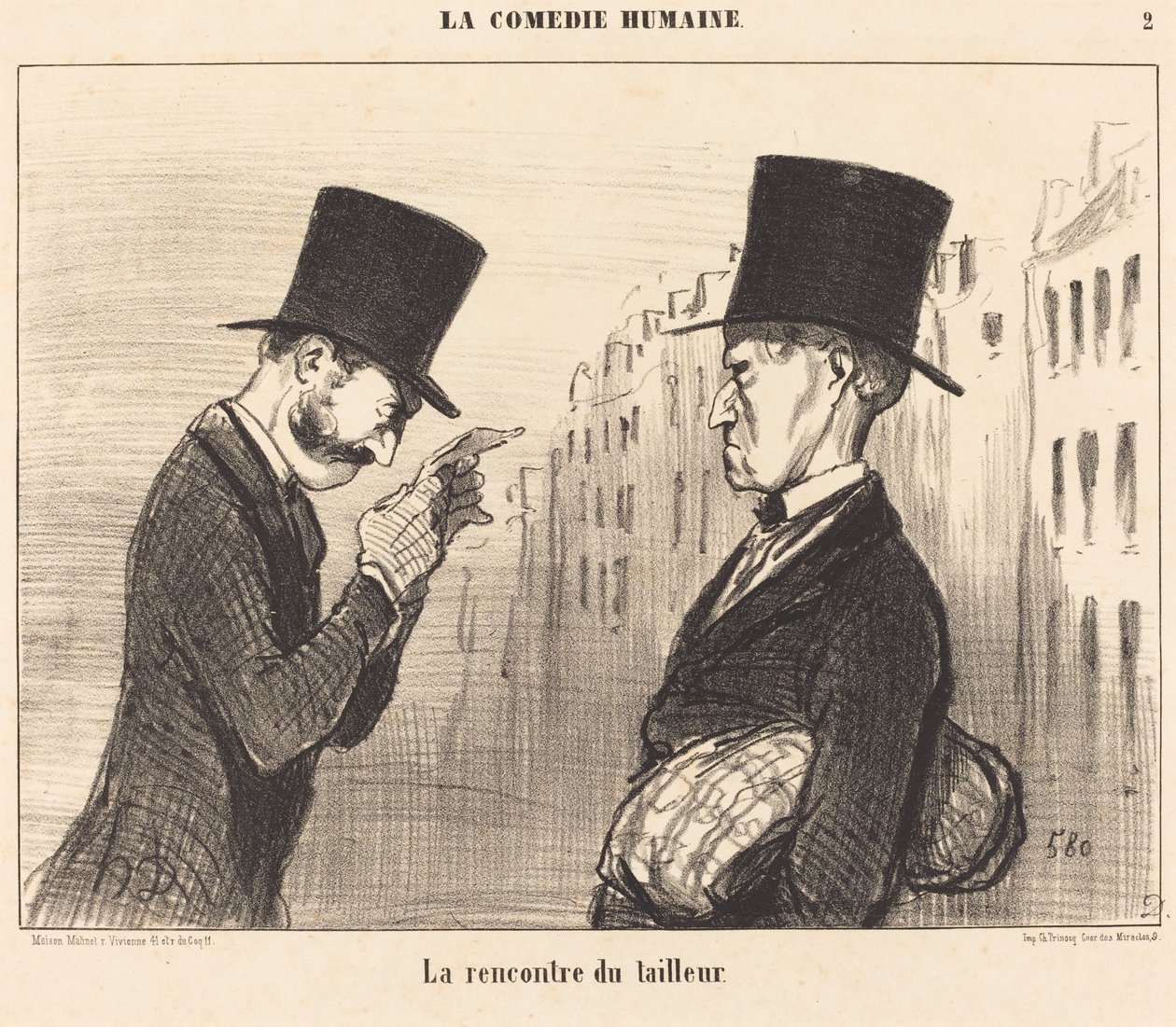 O encontro do alfaiate de Honoré Daumier