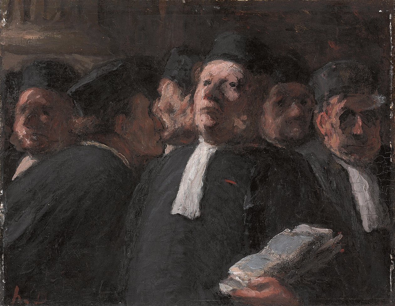 O Salle des Pas-perdus no Palais de Justice, de Honoré Daumier